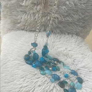 Elegant Blue Gemstone Necklace